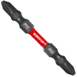 CONJUNTO 10 PUNTERAS DESTORNILLADOR IMPACTO (PH2 + PH2 - 65mm) EMTOP