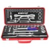 MALETIN AUTOCLE 24 PIEZAS 1/2" Cr-V EMTOP (INCLUYE VASOS 10-32, CARRACA Y EXTENSIONES)