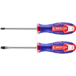 SET 2 DESTORNILLADORES Cr-V EMTOP (SL6.5x6x125 - PH2x6x125)