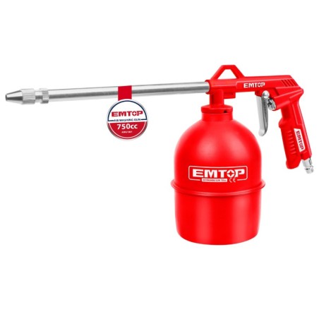 PISTOLA PETROLEADO EMTOP 0.75L 215MM PARA COMPRESOR